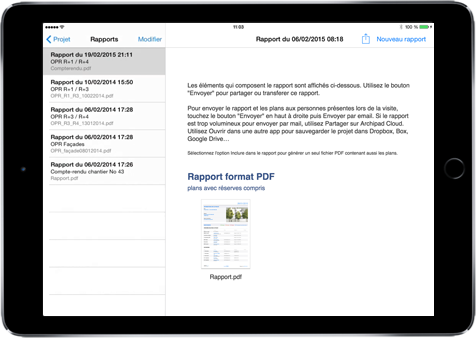 archipad rapport tablette iPad